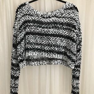 long sleeve cropped sweater